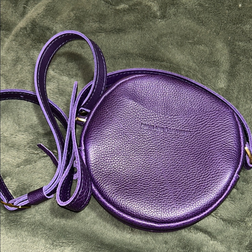Portland Leather small Vibrant Purple Crossbody Bag